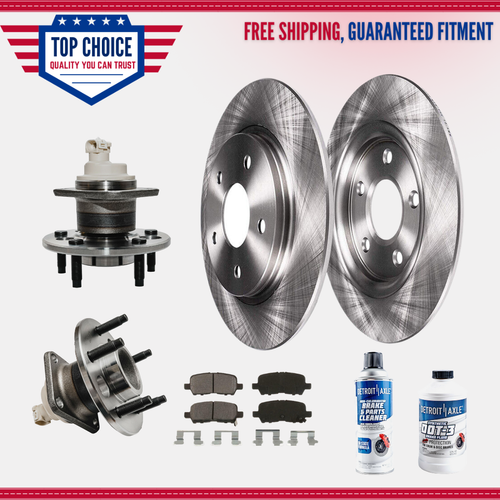 Rear Wheel Bearing &amp; Hub Brake Rotor Kit For Allure LaCrosse