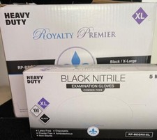 5 mil X-large Heavy Duty Nitrile Exam Gloves Powder Free 100 Pieces Bulk