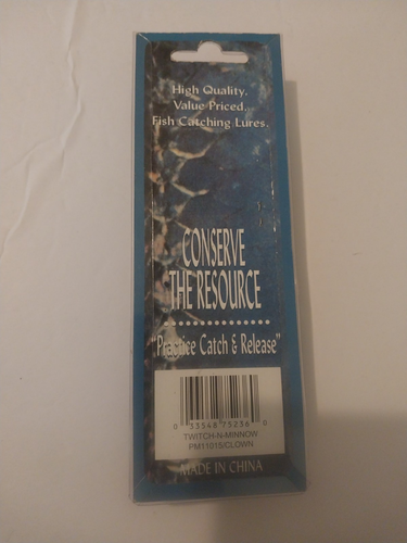Pflueger Criterion, Twitch-N-Minnow (PM11015/Clown) fishing lure 3-D eyes - Picture 2 of 2