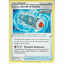 131/163 Rapid Strike Scroll of Swirls Uncommon Trainer Pokemon Card Battle Style