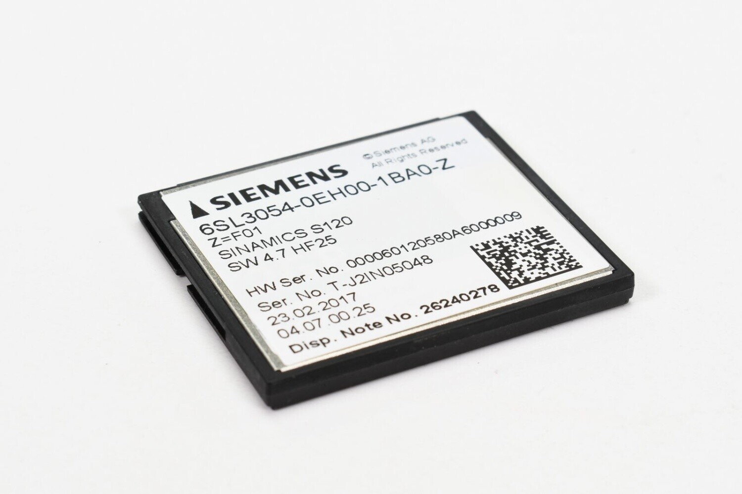 6SL3054-0EH00-1BA0-Z, CF card without performance expansion, Z=F01 #F22