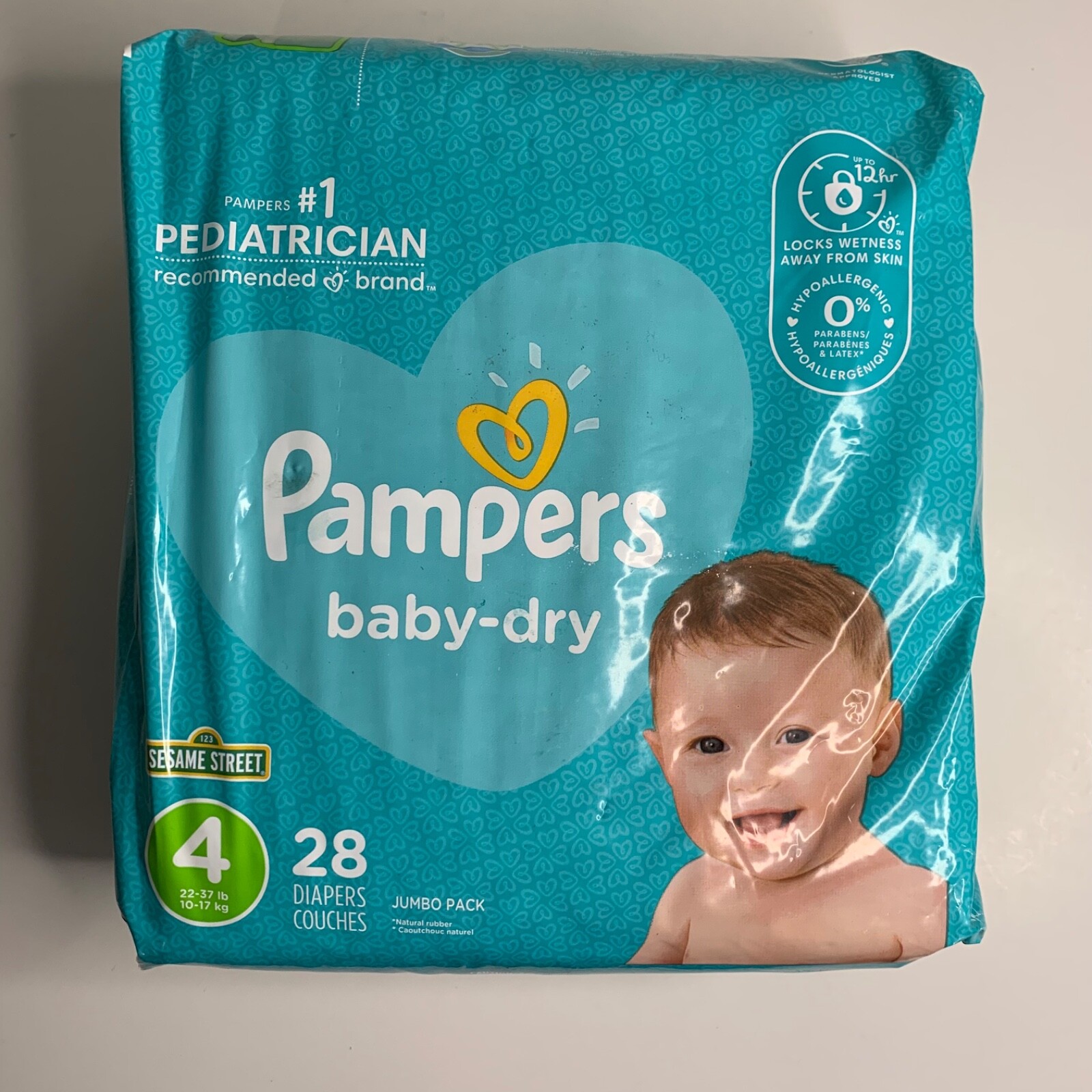 Pampers BabyDry Diapers Size 4 28 Count Sesame Street 37000862116 eBay