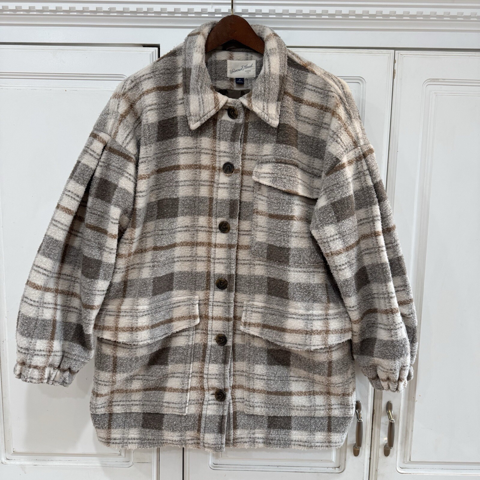 Universal Thread Shacket Womens Medium Plaid Mult… - image 1