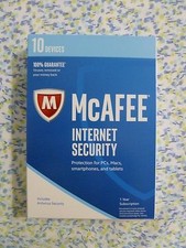 NEW McAfee Internet Security 2017 - 10 Devices 1 Year protection