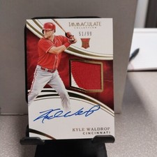 2016 Panini Immaculate Red /49 Kyle Waldrop #136 RPA Rookie Patch Auto RC