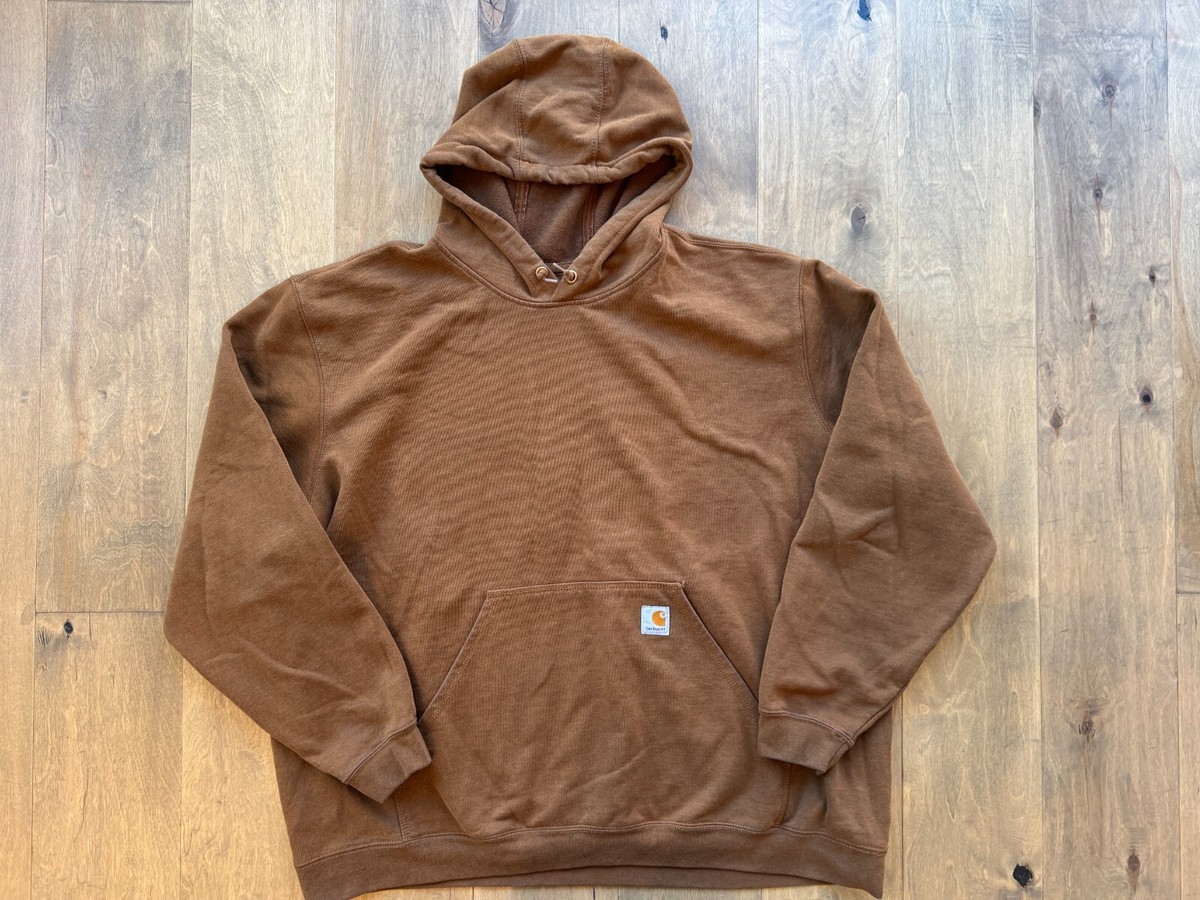 RARE Carhartt Guinness Finest Stout Walnut Brown Hoodie Sweatshirt