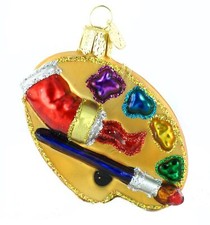 Old World Christmas Ornaments: Artist's Palette Glass Blown Ornaments for Chr...