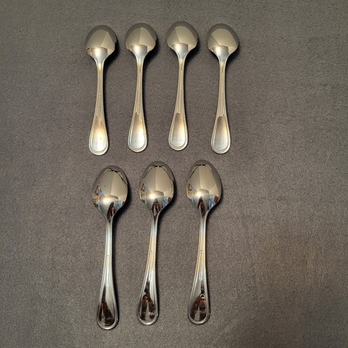 LOT of 7 Reed & Barton English Gentry STAINLESS 18/10 Dinner TABLE SPOONS 7" - Picture 10 of 21