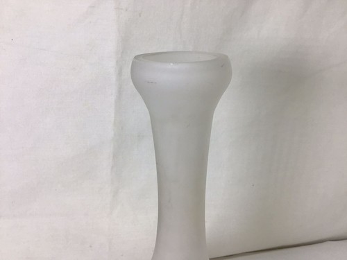 Vaso in vetro smerigliato TT88 vintage bianco semplice e molto bello per decorazione - Foto 3 di 5