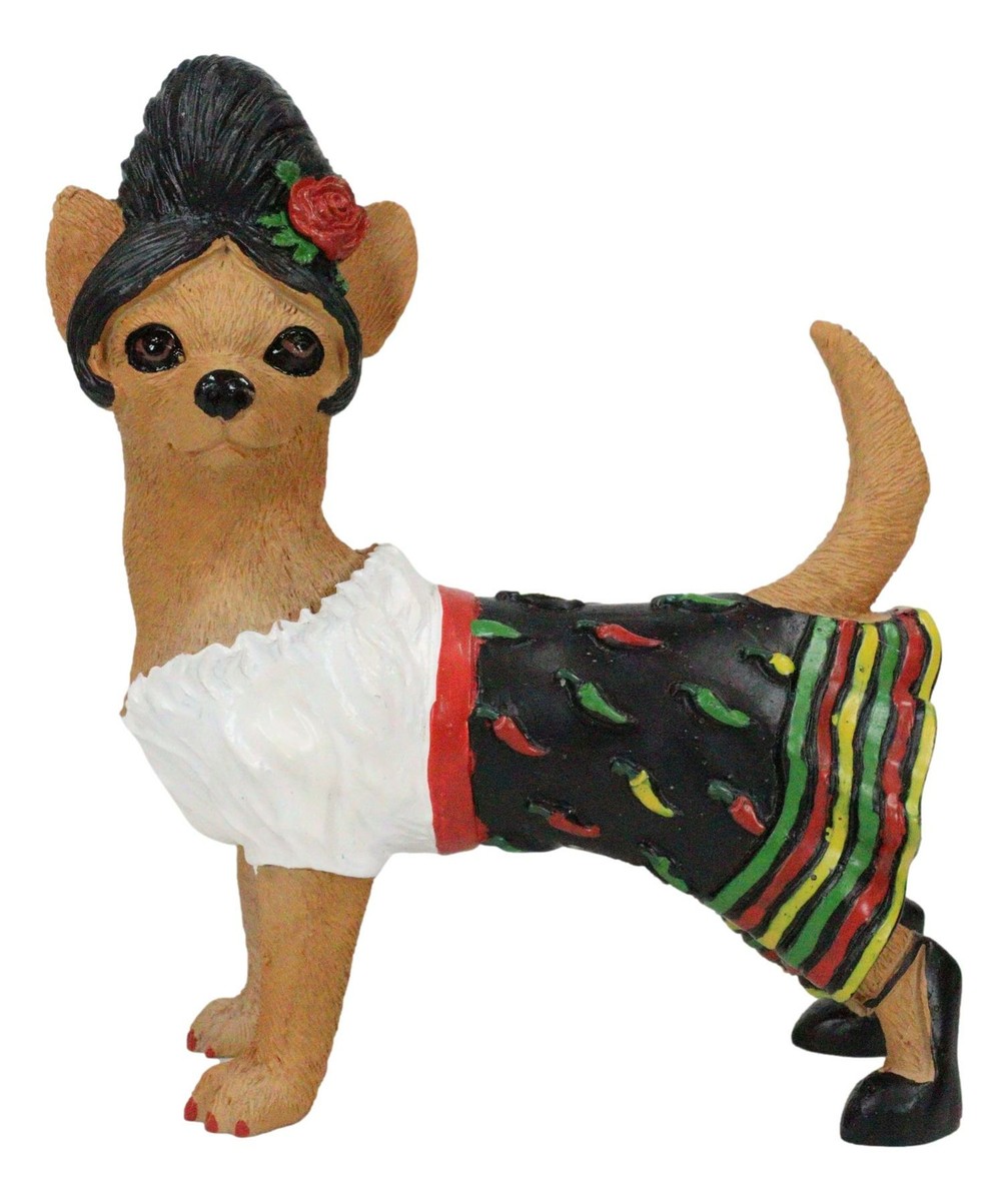 Caliente Senorita Chihuahua Dog With Traditional Chili Peppers