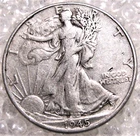 1945-P Walking Liberty Half Dollar - Nice Detail - Silver  JB186