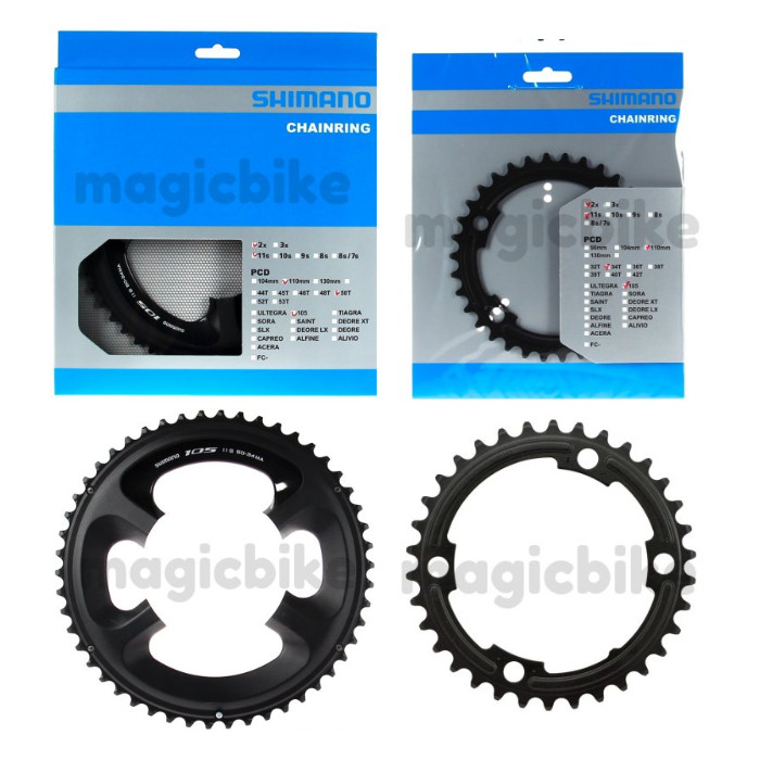 Shimano 105 FC-5800 110mm BCD 4 Arm Chainrings - 50T & 34T NIB