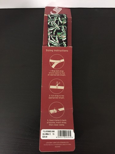 Levi's Wendegürtel Stoff Cannabisblatt/schwarz verstellbar auf 42" Gras - Bild 4 von 7
