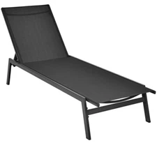 Outdoor Folding Reclining Beach Sun Patio Chaise Lounge Recliner Chair Poolside
