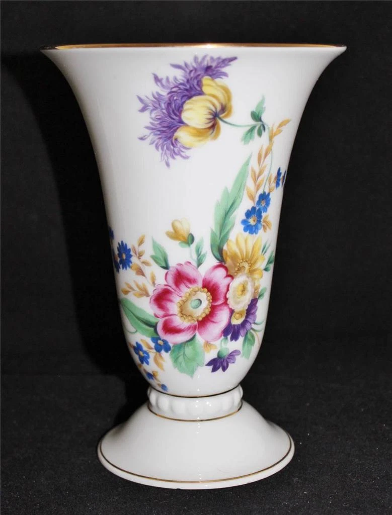 ドイツ製 Hutschenreuther 美しいfleur❁大きなスーピエール Hutschenreuther Vase In German Art Pottery for sale | eBay
