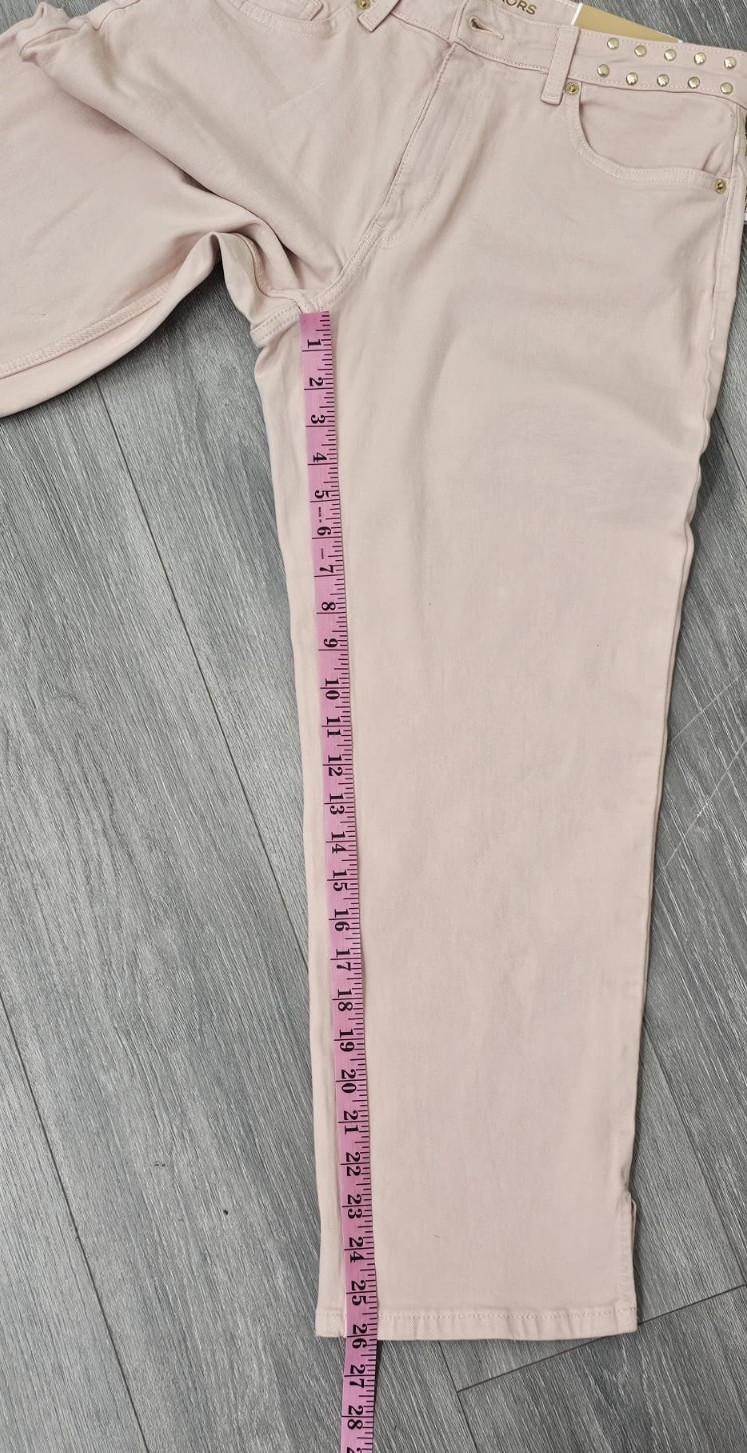 Michael Kors NWT Size 6 Rosewater Pink Studded Pants Vintage Style MSRP $125 thumbnail 12