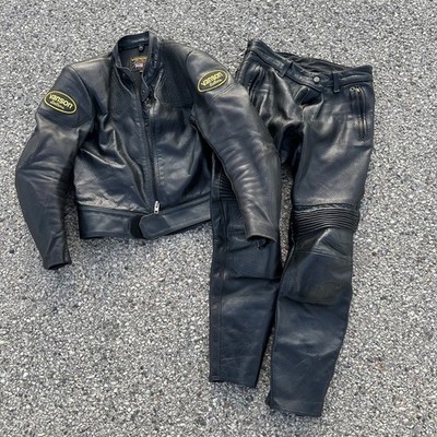 Vanson Leather Jacket 42 & Pants 33 Perforated Airflow Riding Gear