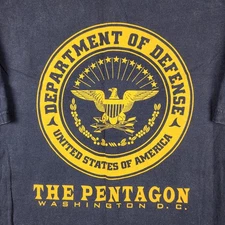 Vintage Pentagon Department Of Defense Shirt Mens XL Blue Graphic DOD Seal Logo