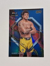 2024 Topps UFC Finest Gilbert Burns 94/200 Blue Refractor Card #68