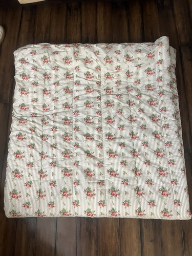RARE Ralph Lauren Emma Striped King Comforter & 2 Ruffle Shams Floral Bedroom - Picture 2 of 9