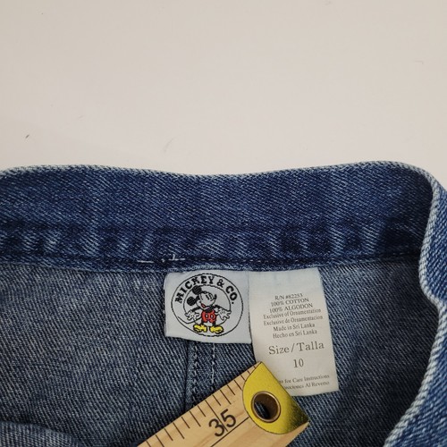 Vintage Mickey Skirt Size 10 Disney Donald Duck Goofy Blue Denim Friends Forever - Picture 5 of 10
