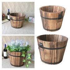 Fioriera a botte 2 diverse dimensioni Contenitore in legno conservante