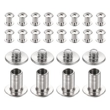20set Phillips Chicago Screw M4x9mm Binding Post Screw, Silver