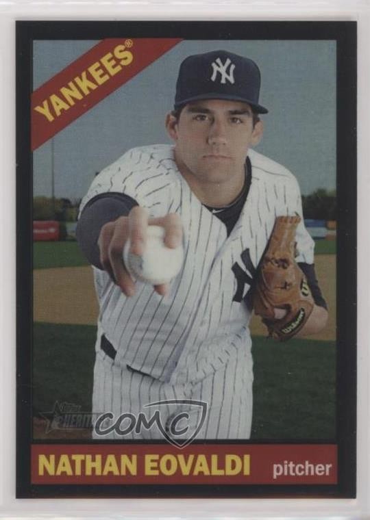2015 Topps Heritage High Number Chrome Black Refractor 36/66 Nathan Eovaldi 4c5