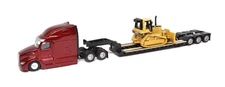 Diecast Masters 84419 Peterbilt Model 579 UltraLoft, Lowboy & Cat D5M 1/87 Scale