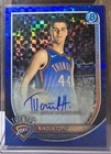 2025-26 Bowman Nikola Topic Chrome Auto Blue Geometric Refractor #/150 Thunder
