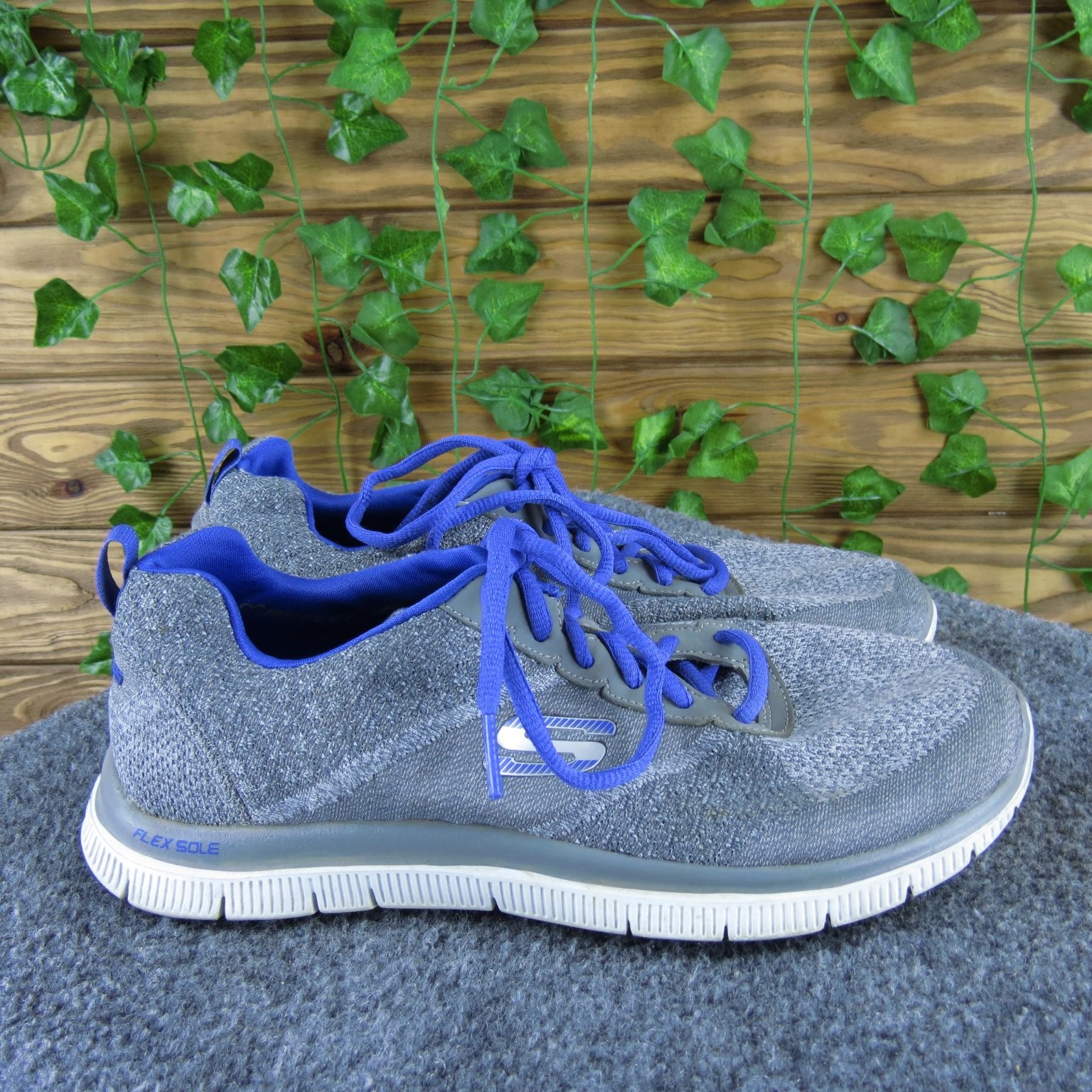 SAOLA Scarpe da ginnastica donna Skechers grigio blu SkechKnit suola flessibile taglia 8 M
