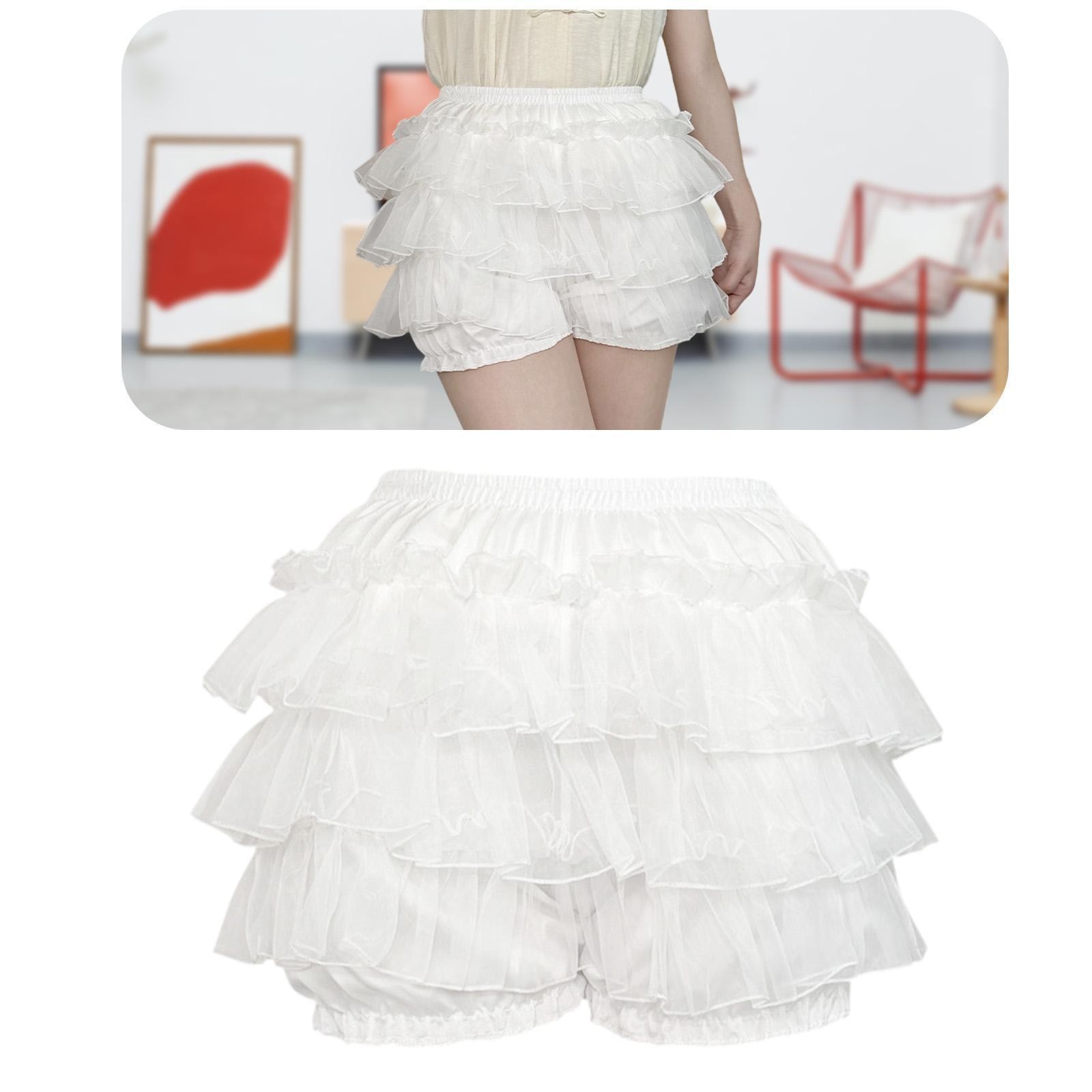 Women Tiered Ruffle Bloomers Lolita Ruffle Shorts | eBay