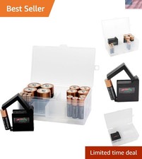 Durable Battery Storage Solution: Organizes 12 AAA, 12 AA, 6 C, 4 D with Tester