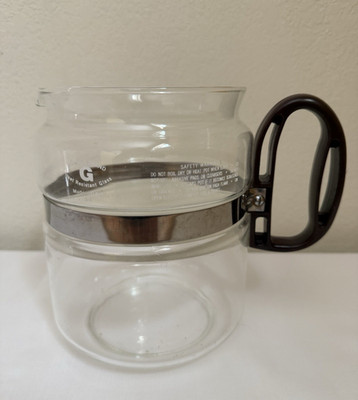 Vintage Gemco Brand Heat Resistant Glass Coffee Pot- Pot Only