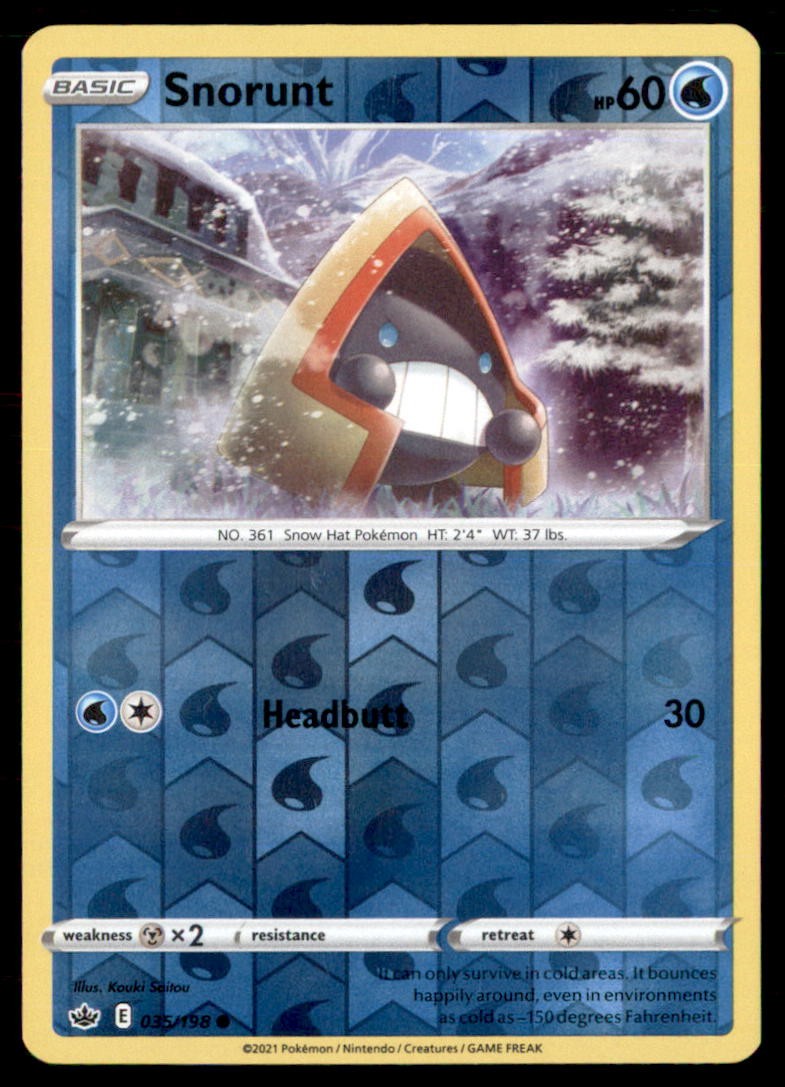 Pokemon Snorunt 035/198 Chilling Reign Reverse Holo