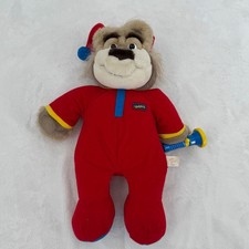 Vintage 1997 Tyco Bedtime Bubba Talking Plush Bear W/ Flashlight  Red PJs Retro