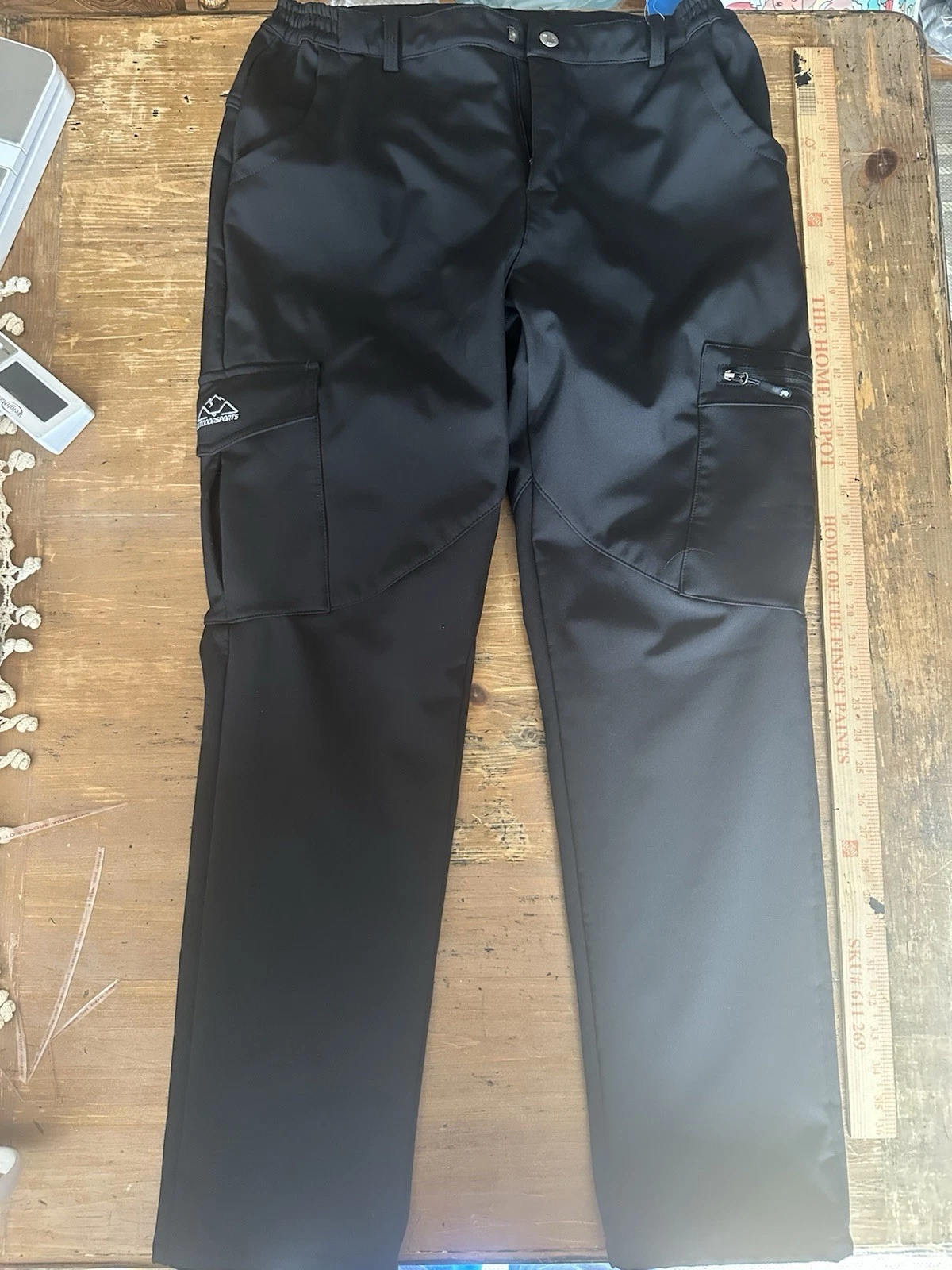 Outdoor Sports Softshell Fleece Lined Winter Cargo Utility Pants Size XXL