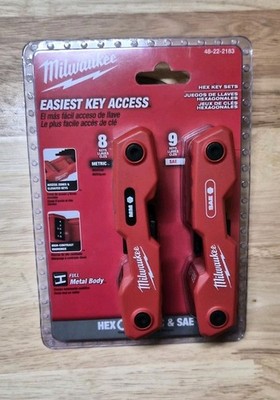 Milwaukee Folding Hex Key Set, 17-Piece SAE/Metric Combination