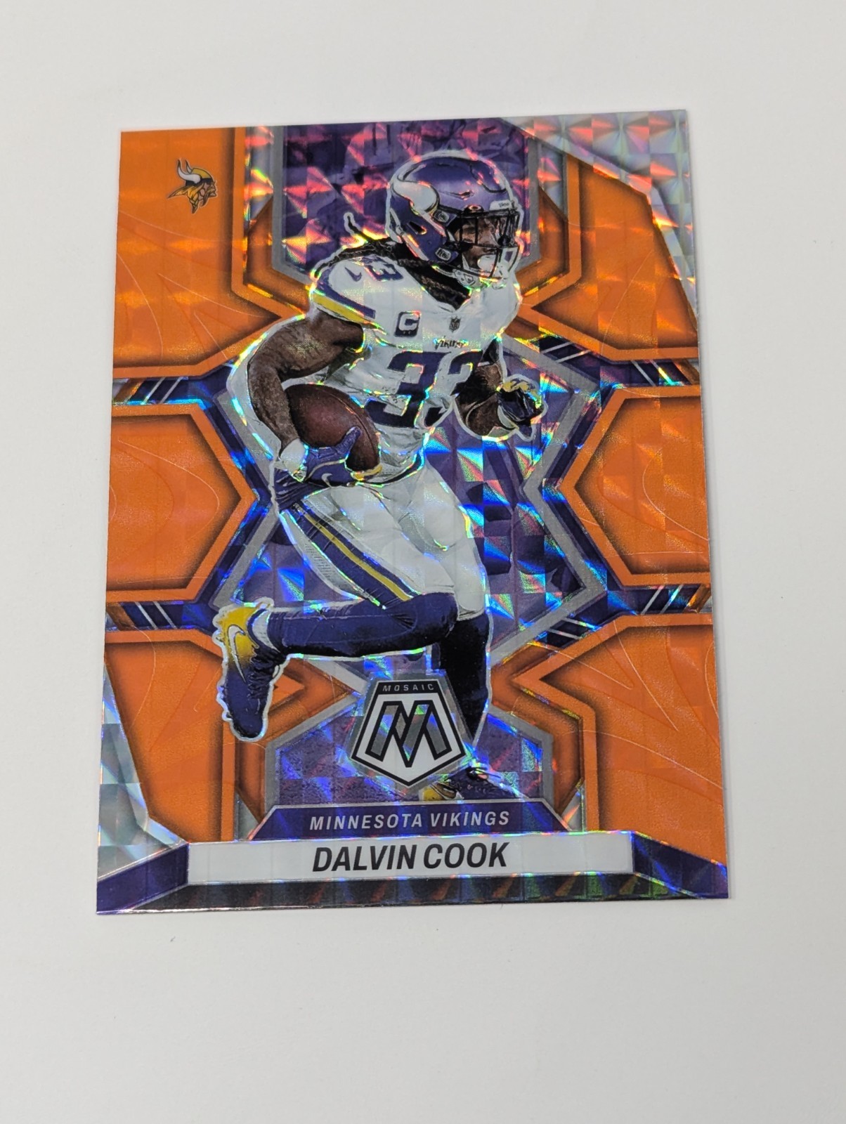Dalvin Cook 2022 Panini Mosaic #128 Vikings Mosaic Reactive Orange Prizm