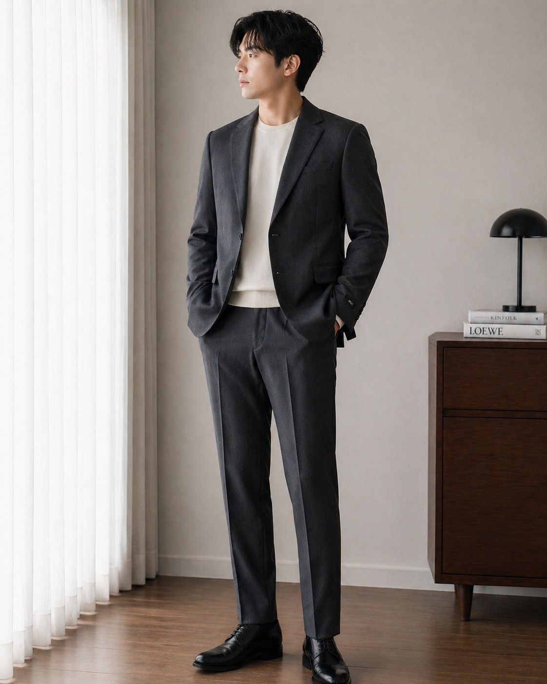 BOSS by HUGO BOSS Men's Wool Suit Size 44R image 2