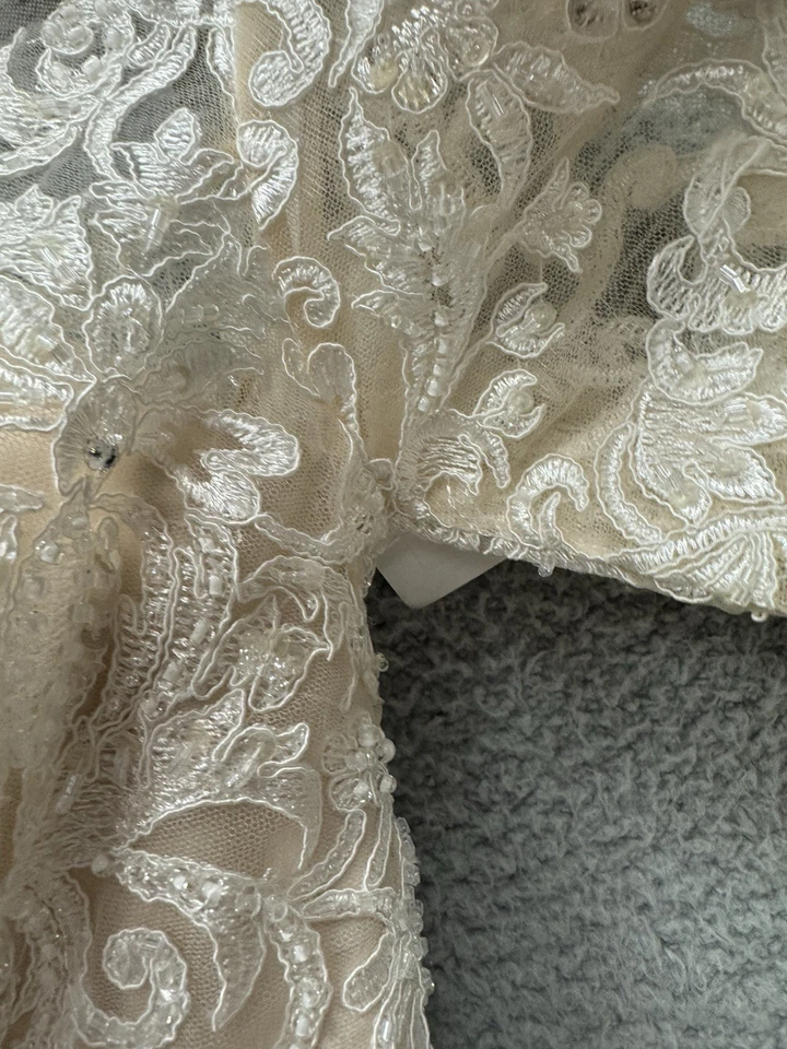 Emily Hart Ivory Lace Beaded Dress Women's Size 8 POG - Image 4 of 4