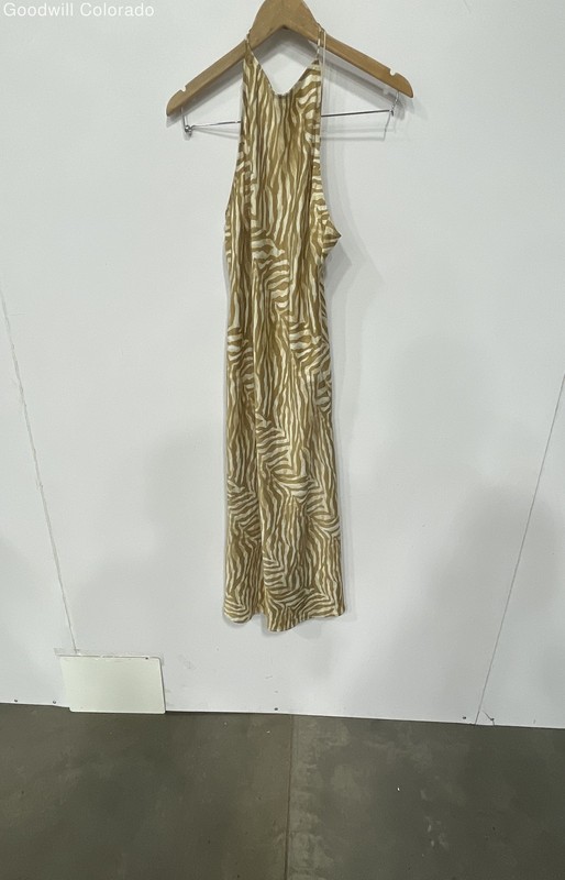 Banana Republic Womens Brown White Zebra Print One-Piece Jumpsuit Size S