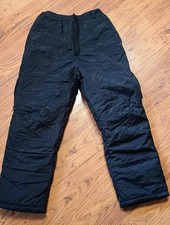 Climate Control Snow Ski Pants Kids Youth Medium 10 12 Black Zippered Pockets