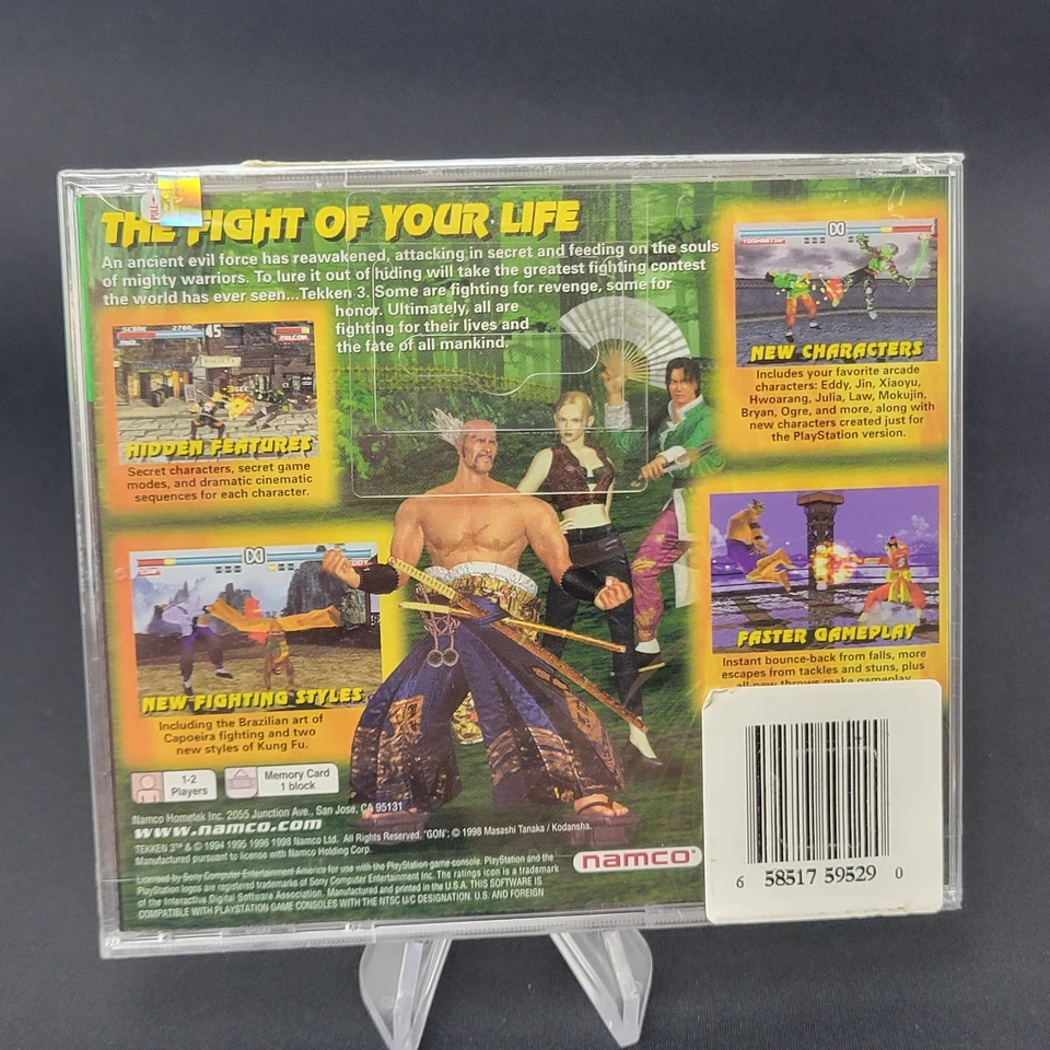Brand New Sealed (CRACK IN CASE) Tekken 3 Namco Sony PlayStation Greatest Hits - Image 2 of 4