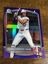 QUENTIN YOUNG 2025 Bowman Draft #BDC-92 1st True Purple Refractor /250