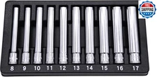 Astro Tools 4110 10pc 38 Drive Extra Deep Metric Socket Set