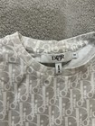 Baby Dior Monogram Knit Long Sleeve Crew Neck Pullover T-Shirt Gray/White 36 — photo 2