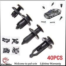 40PCS Bumper Clips Retainer Auto Car Plastic Rivets Fastener Fender Push USA