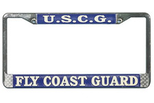 fly coast guard license plate frame made in usa