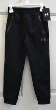 NWT Under Armour Pennant Boy's Size 7 Black Joggers Sweatpants
